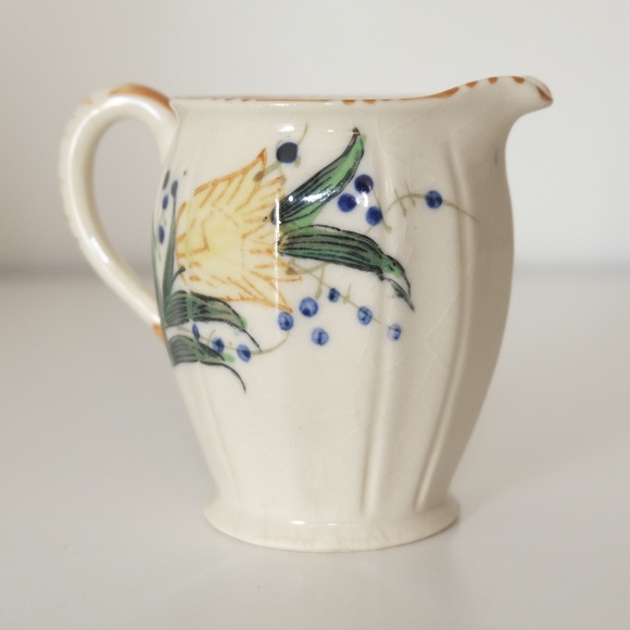 Vintage Porcelain Floral Milk Pitcher Japan - Picture 1 of 9